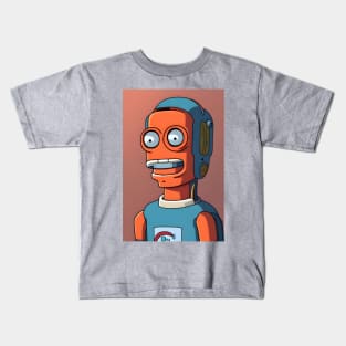 Funny cartoon robot Kids T-Shirt